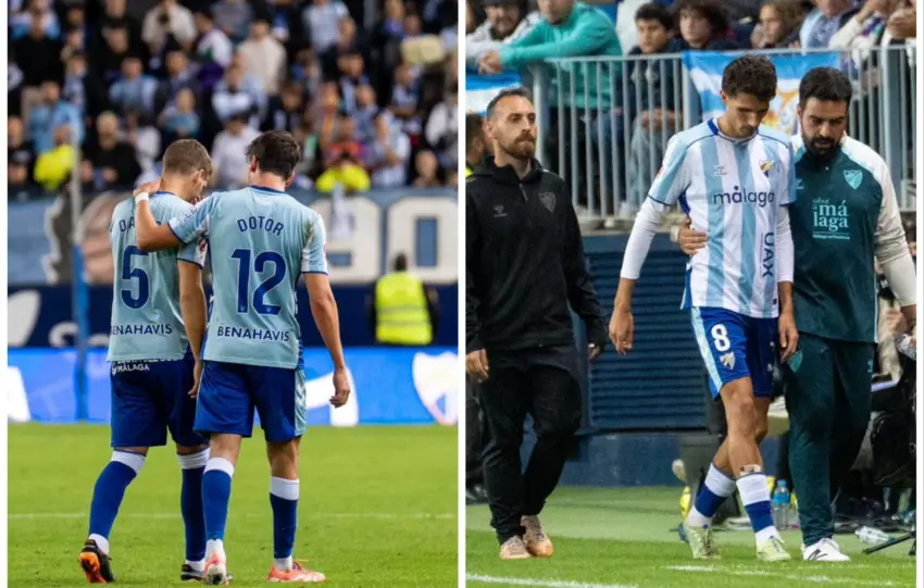 El Málaga CF confirma el alcance de las lesiones de Darko Brasanac y Juanpe