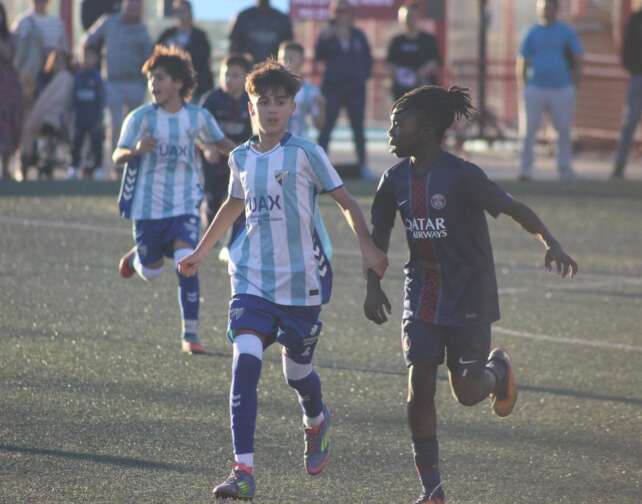 El Málaga CF Alevín revive la Champions en Almería contra PSG y Milán