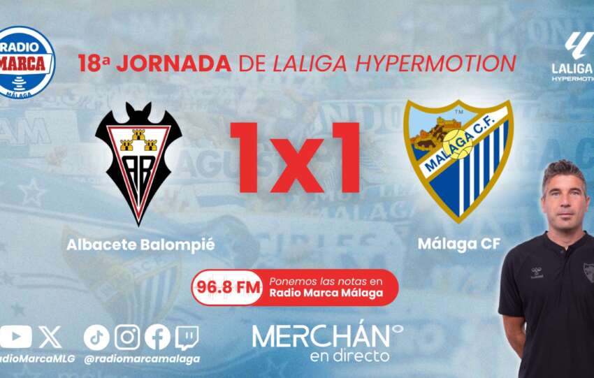 Este es el 1×1 y las notas del Málaga CF ante el Albacete Balompié