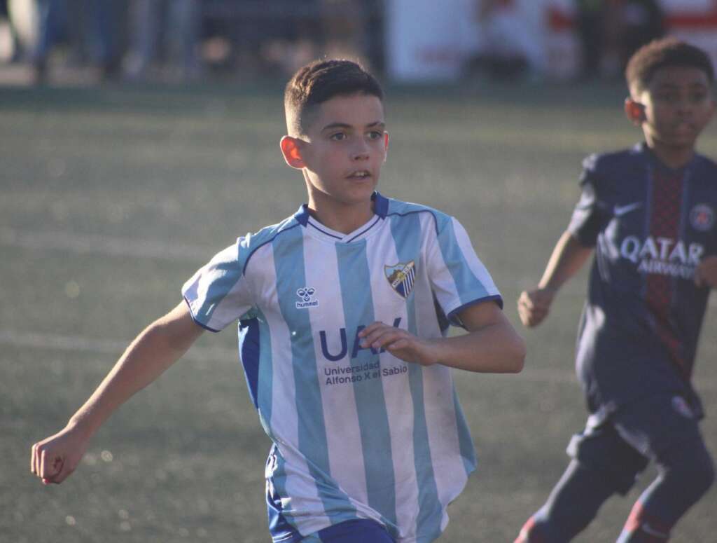 El Málaga CF Alevín revive la Champions en Almería contra PSG y Milán 1 2 1