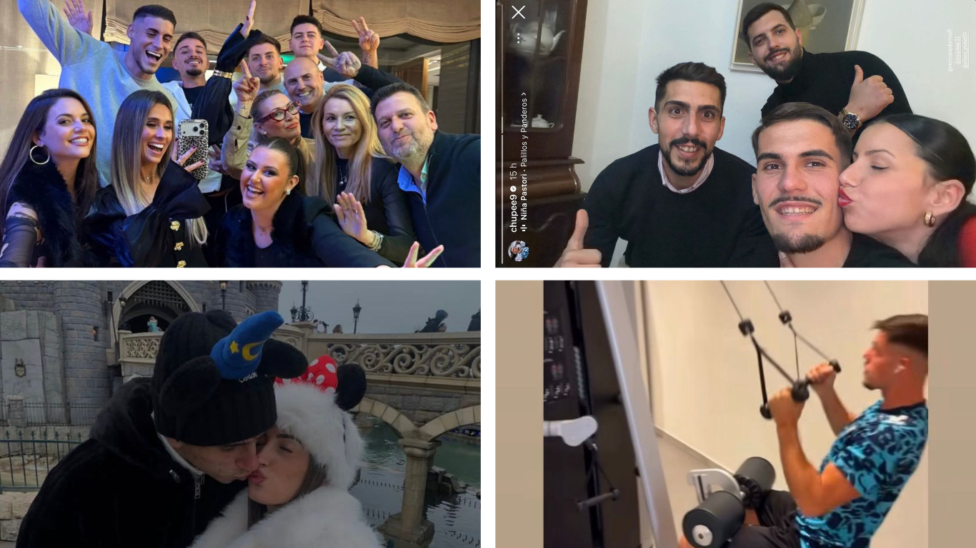 Roberto, Chupete, Izan Merino y Montero han sido algunos de los jugadores del Málaga CF que han compartido su Nochebuena