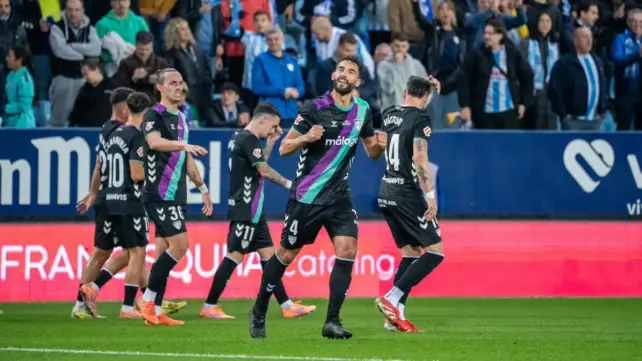 EINAR GALILEA CELEBRA EL GOL ANTE EL ZARAGOZA
