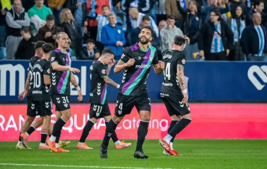 EINAR GALILEA CELEBRA EL GOL ANTE EL ZARAGOZA