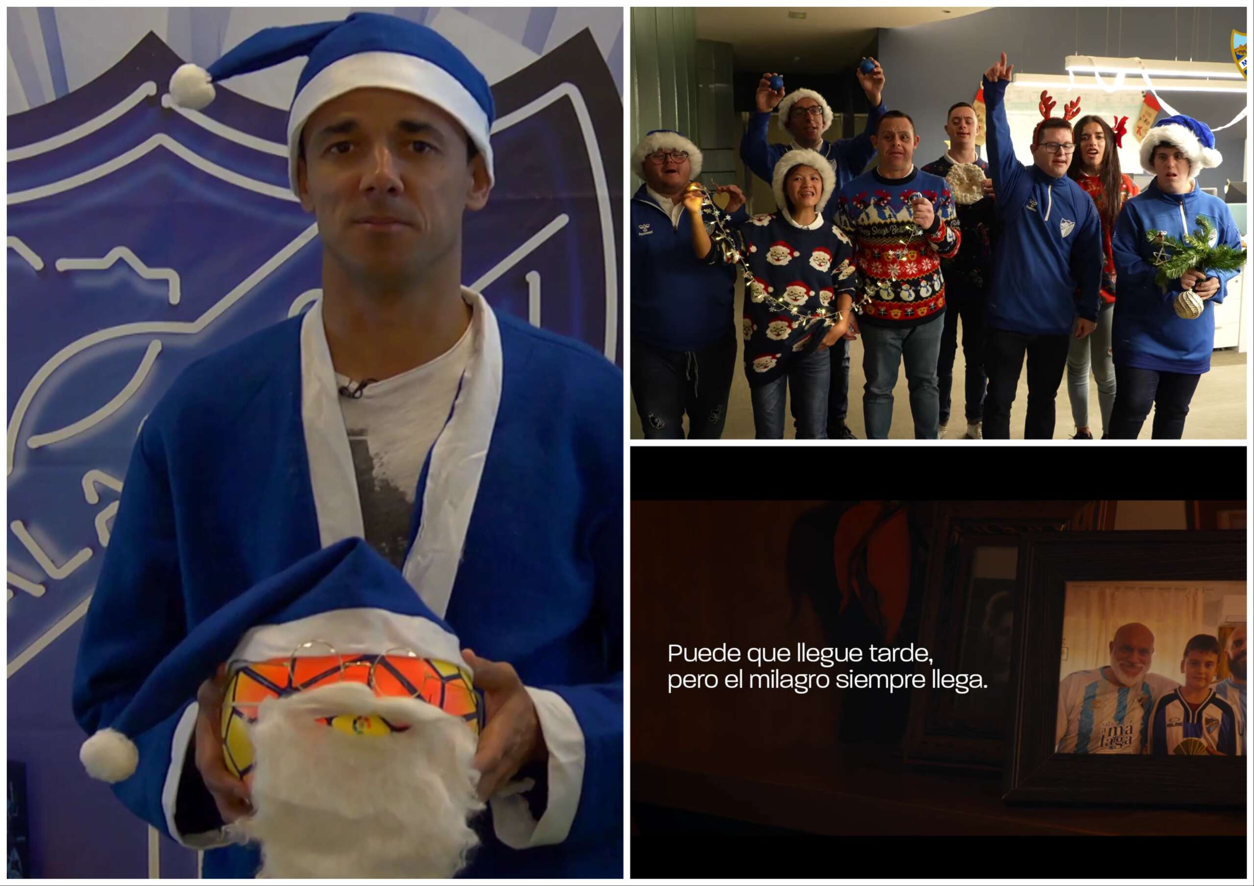 Las felicitaciones navideñas del Málaga CF: un viaje por su historia reciente