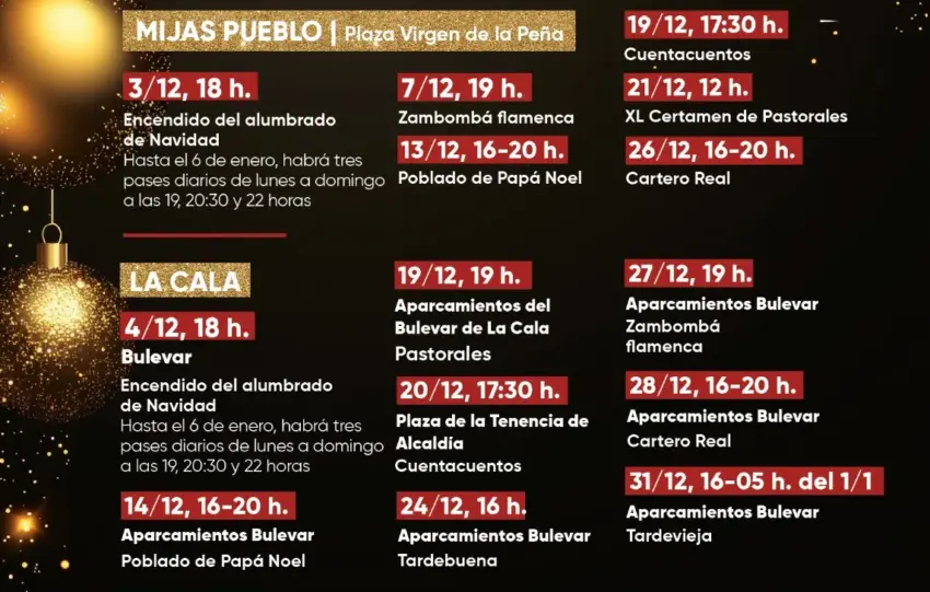mijas Programacion de Navidad