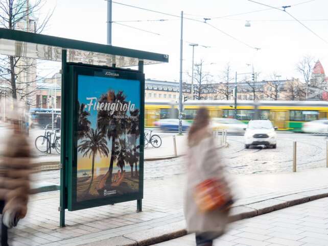 Fuengirola ha desplegado una campana de publicidad estatica en diferentes puntos de Helsinki