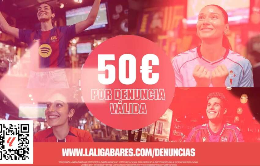 LaLiga ofrece 50 euros por "colaboración ciudadana" para frenar el pirateo