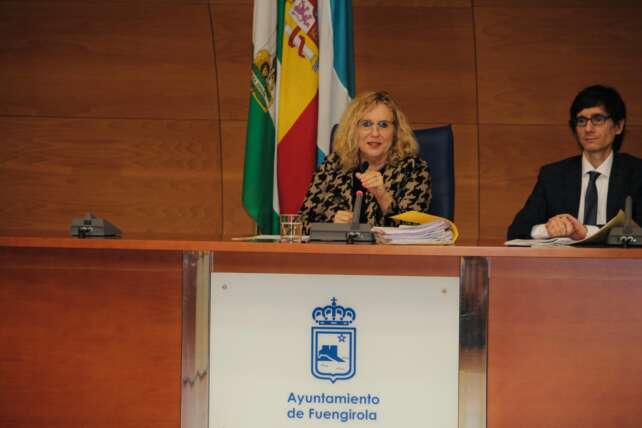 La alcaldesa Ana Mula durante un momento del Pleno de enero