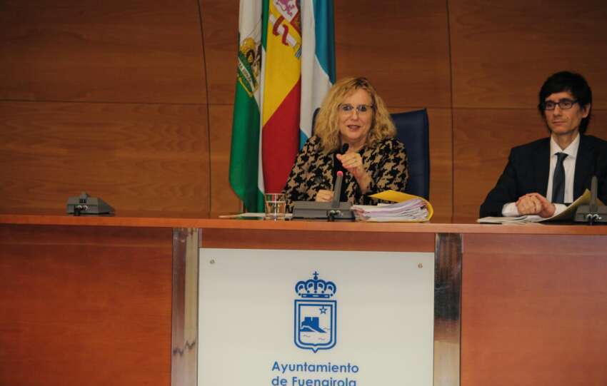 La alcaldesa Ana Mula durante un momento del Pleno de enero