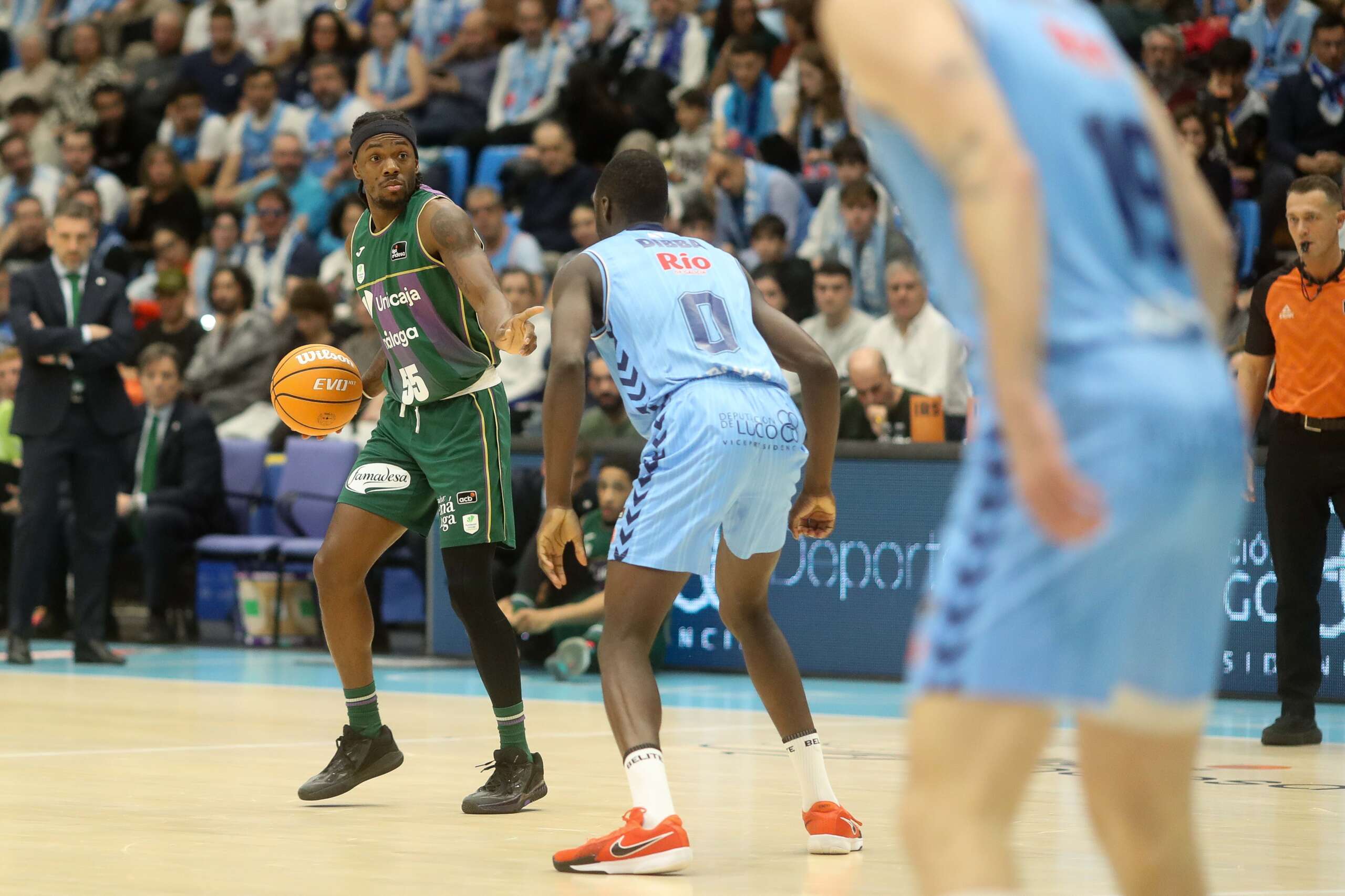 Lugo. Liga Endesa ACB. Pazo Provincial dos Deportes. Jornada 14. CB Río Breogán - Unicaja Málaga. Fotos:Carlos Castro/ACB Photo