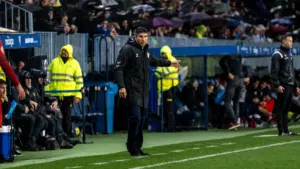 funes instrucciones entrenador banquillo malaga cf burgos rosaleda jornada 23
