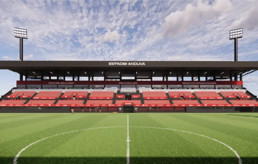 Proyecto de la nueva Tribuna Principal de Anduva | Foto: CD Mirandés