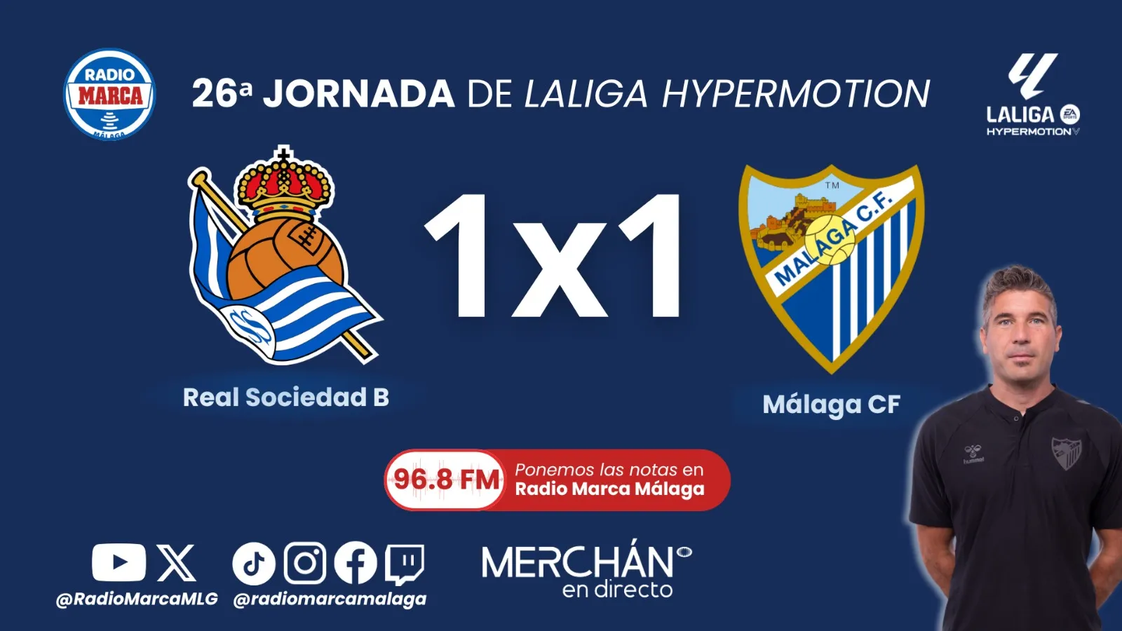 NOTAS Y 1X1 DEL MÁLAGA CF EN ANOETA ANTE LA REAL SOCIEDAD B