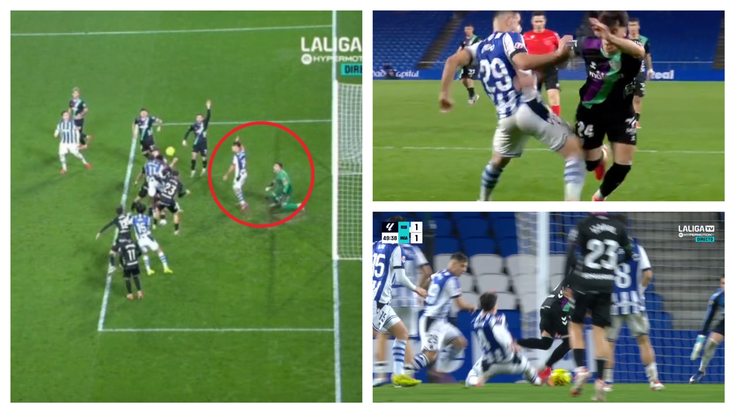 jugadas polémicas málaga cf real sociedad b