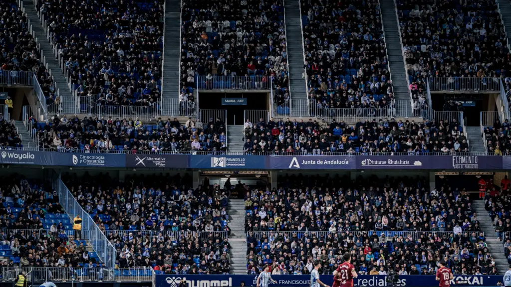 malaga cf cultural leonesa rosaleda aficion grada