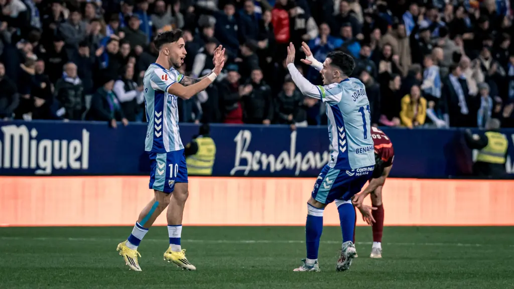 malaga cf cultural leonesa rosaleda larrubia joaquin celebracion