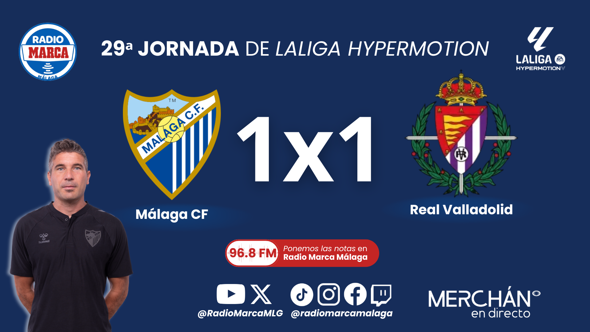Este es el 1x1 y las notas del Málaga CF ante el Real Valladolid