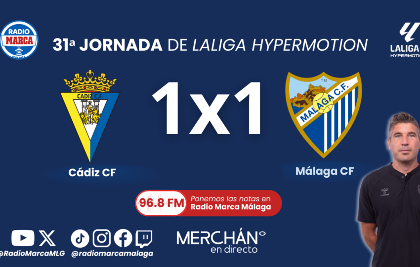 Este es el 1x1 del Málaga CF ante el Cádiz CF