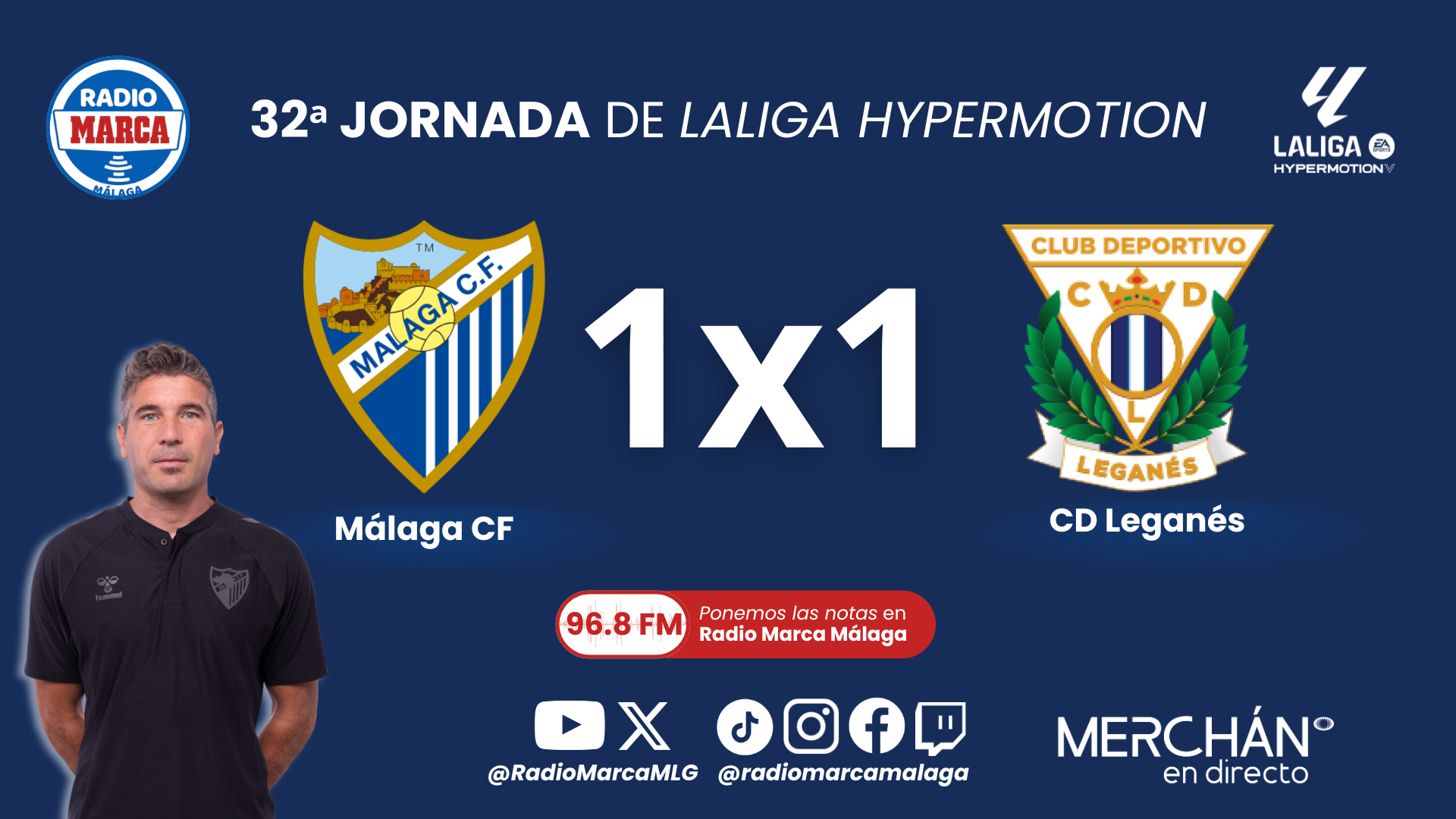 Este es el 1×1 y las notas del Málaga CF ante el CD Leganés