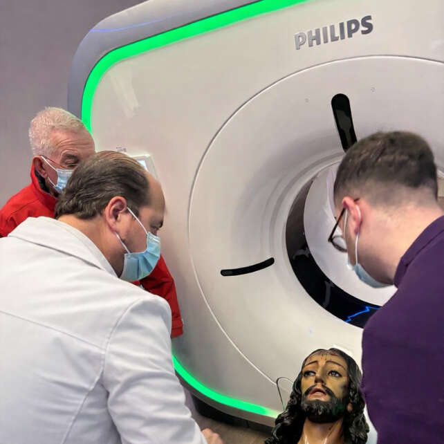 Imagen del Cristo El Nazareno durante la prueba