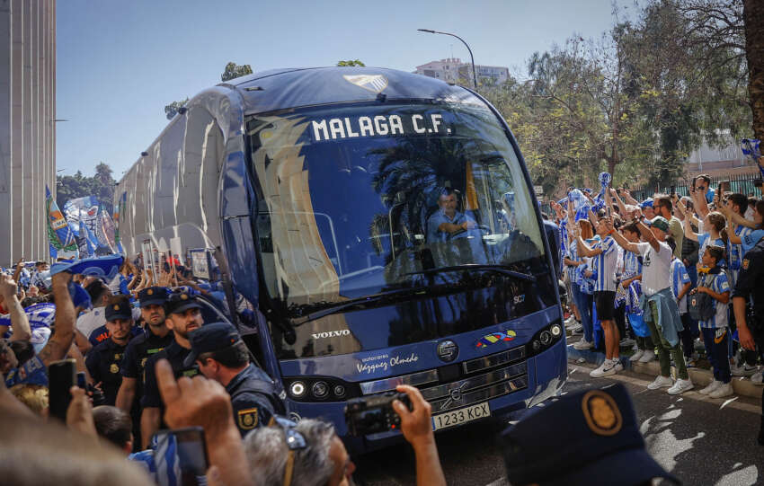 málaga cf bus concentración