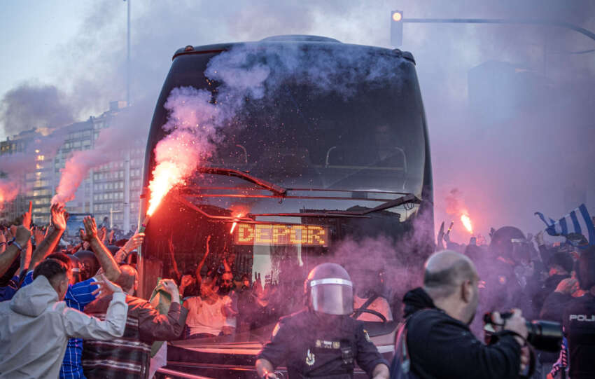 El Dépor-Málaga, declarado de alto riesgo y en el punto de mira de la Policía