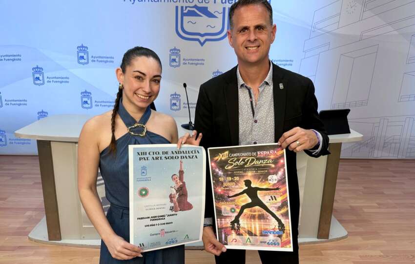 Baldizzone y Rodriguez anuncian la celebracion en Fuengirola de los campeonatos de Andalucia y Espana de patinaje artistico Solo Danza