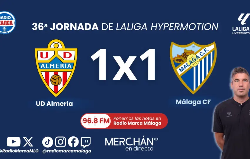 Este es el 1×1 y las notas del Málaga CF ante la UD Almería