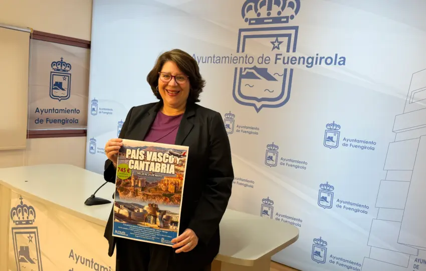 Cristina Bornao durante la presentacion del viaje a Cantabria y Pais Vasco