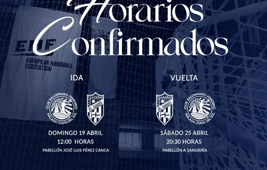 HORARIOS CONFIRMADOS EHF EUROPEAN CUP 11zon