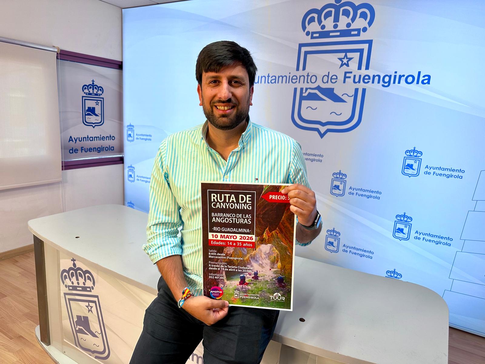 Isaac Vargas informa de un ruta de canyoning para jovenes de Fuengirola