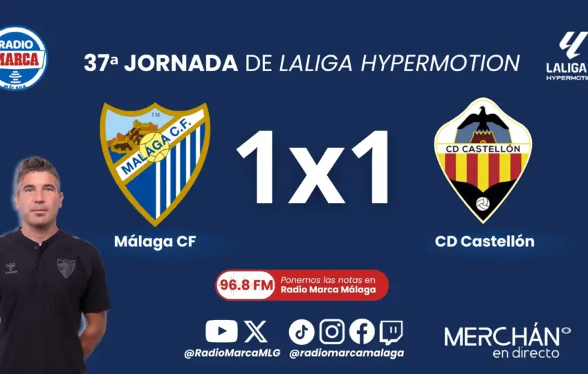 NOTAS Y 1X1 DEL MÁLAGA CF ANTE EL CASTELLÓN
