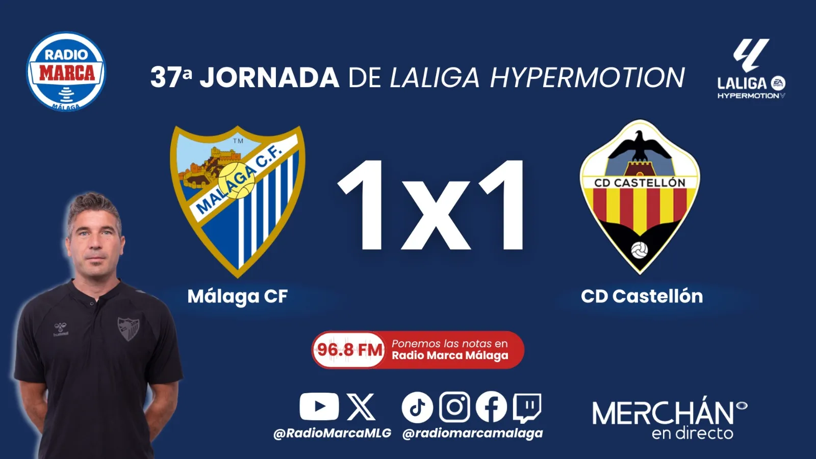 NOTAS Y 1X1 DEL MÁLAGA CF ANTE EL CASTELLÓN