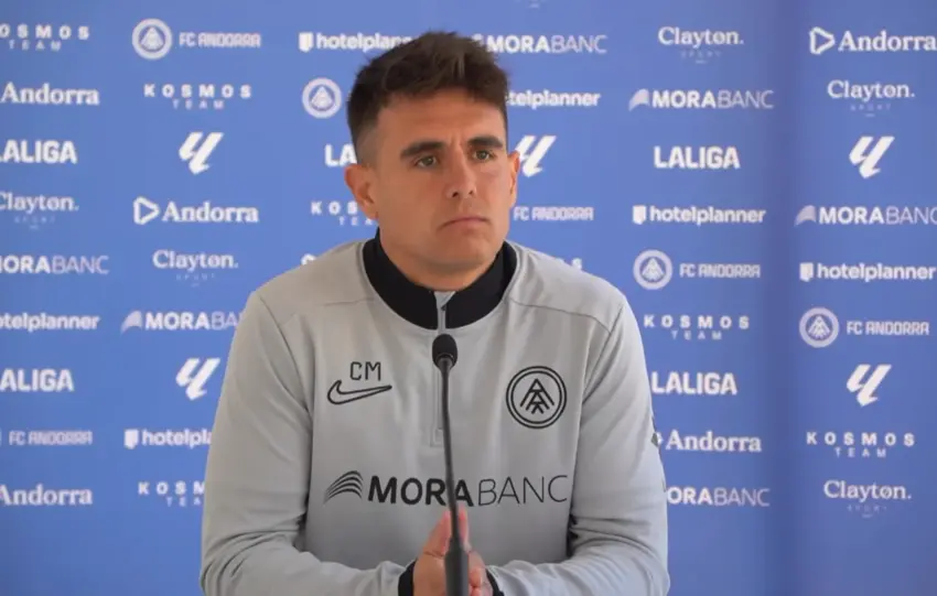 Carles Manso, técnico del Andorra: "Si el Málaga viene a replegarse, irá en contra de lo que están demostrando"