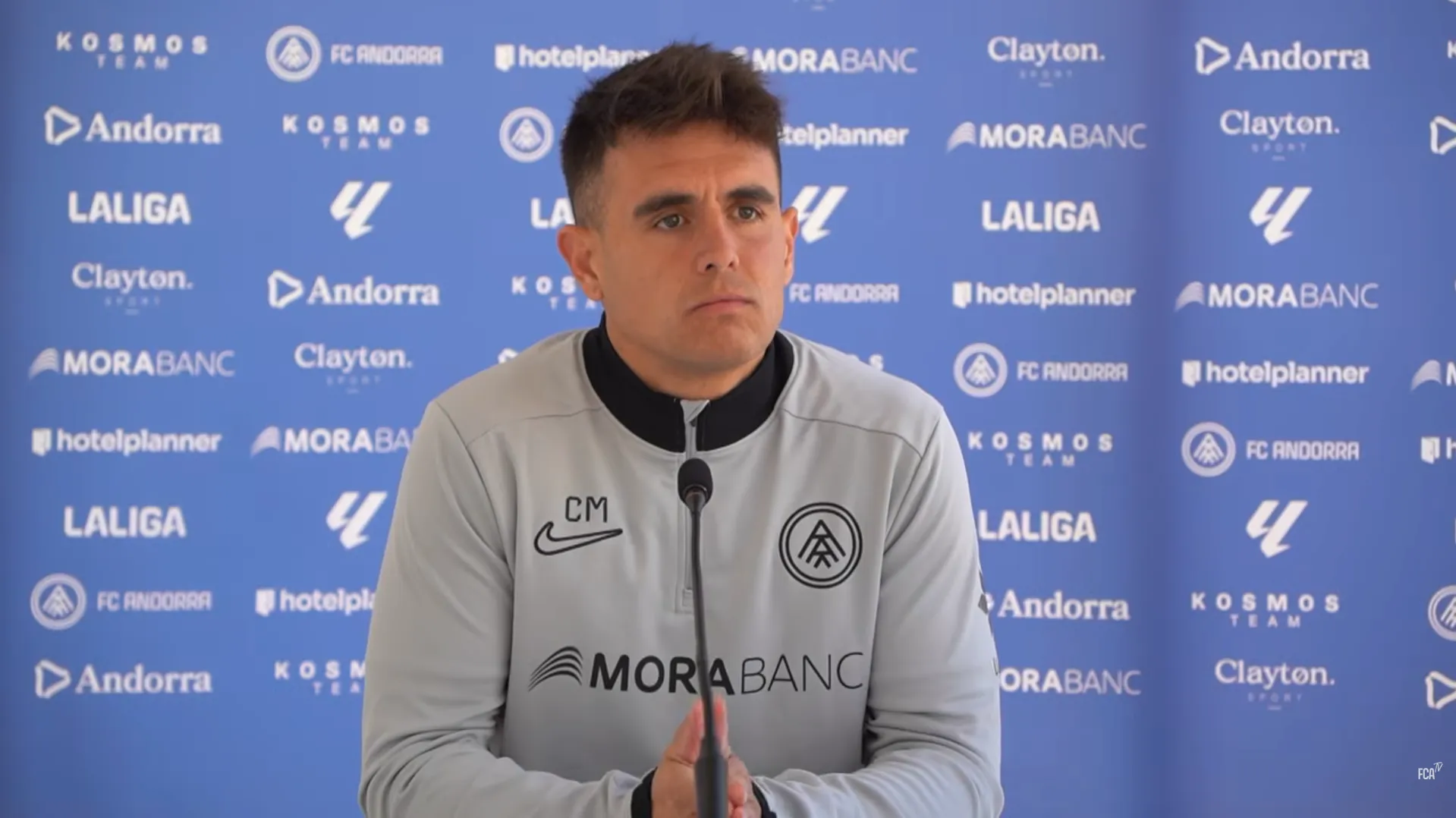 Carles Manso, técnico del Andorra: "Si el Málaga viene a replegarse, irá en contra de lo que están demostrando"