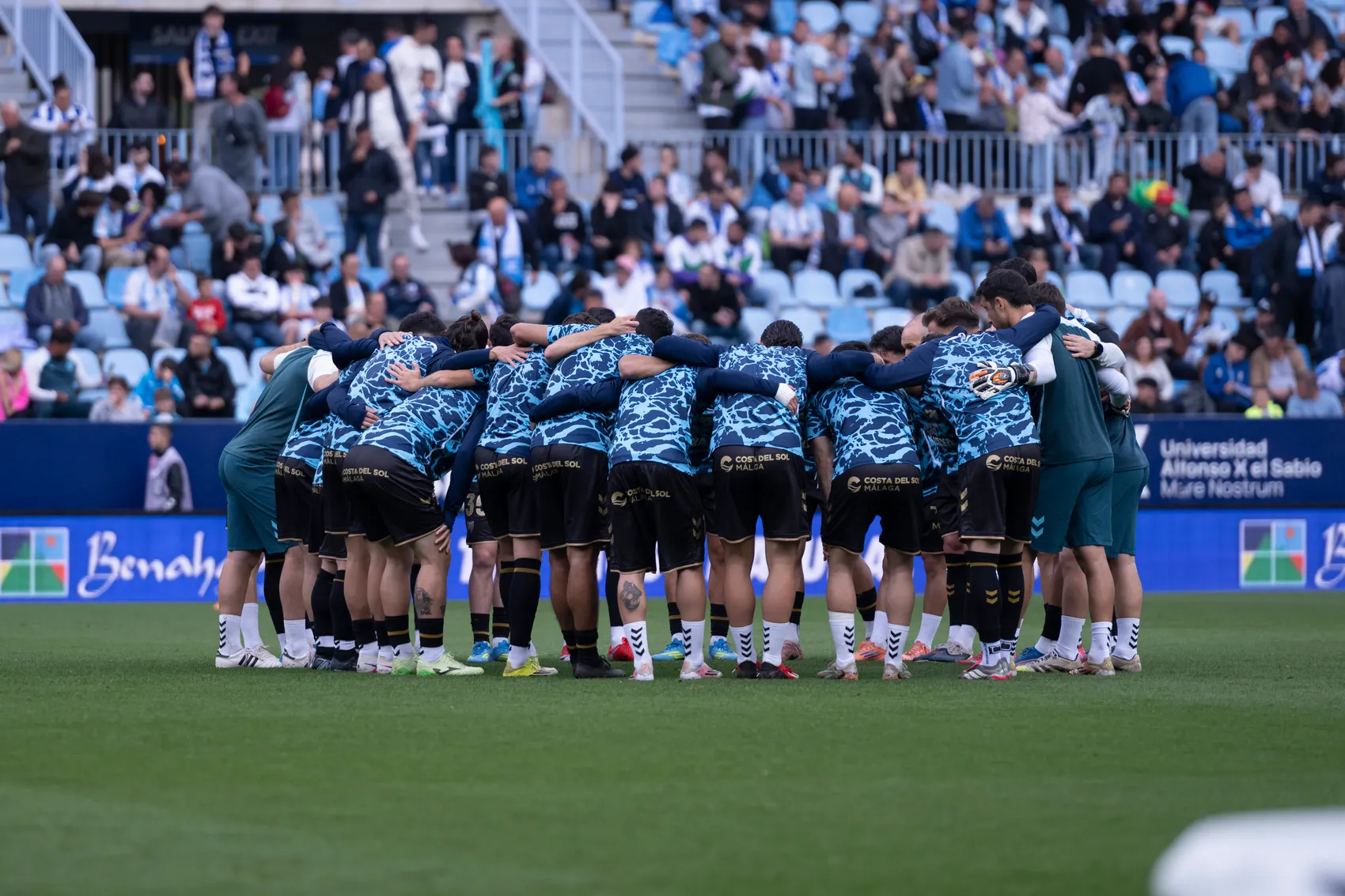 El vestuario del Málaga CF y su confianza para luchar por volver a Primera División