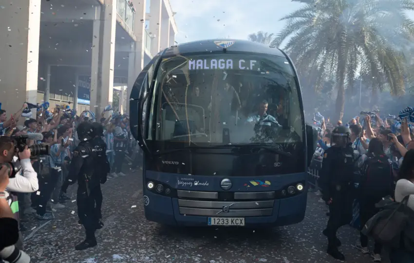 ¡Habrá recibimiento al autobús del Málaga CF en la previa del Racing de Santander!