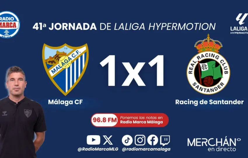 Estas son las notas y el 1x1 del Málaga CF en su partido ante el Racing