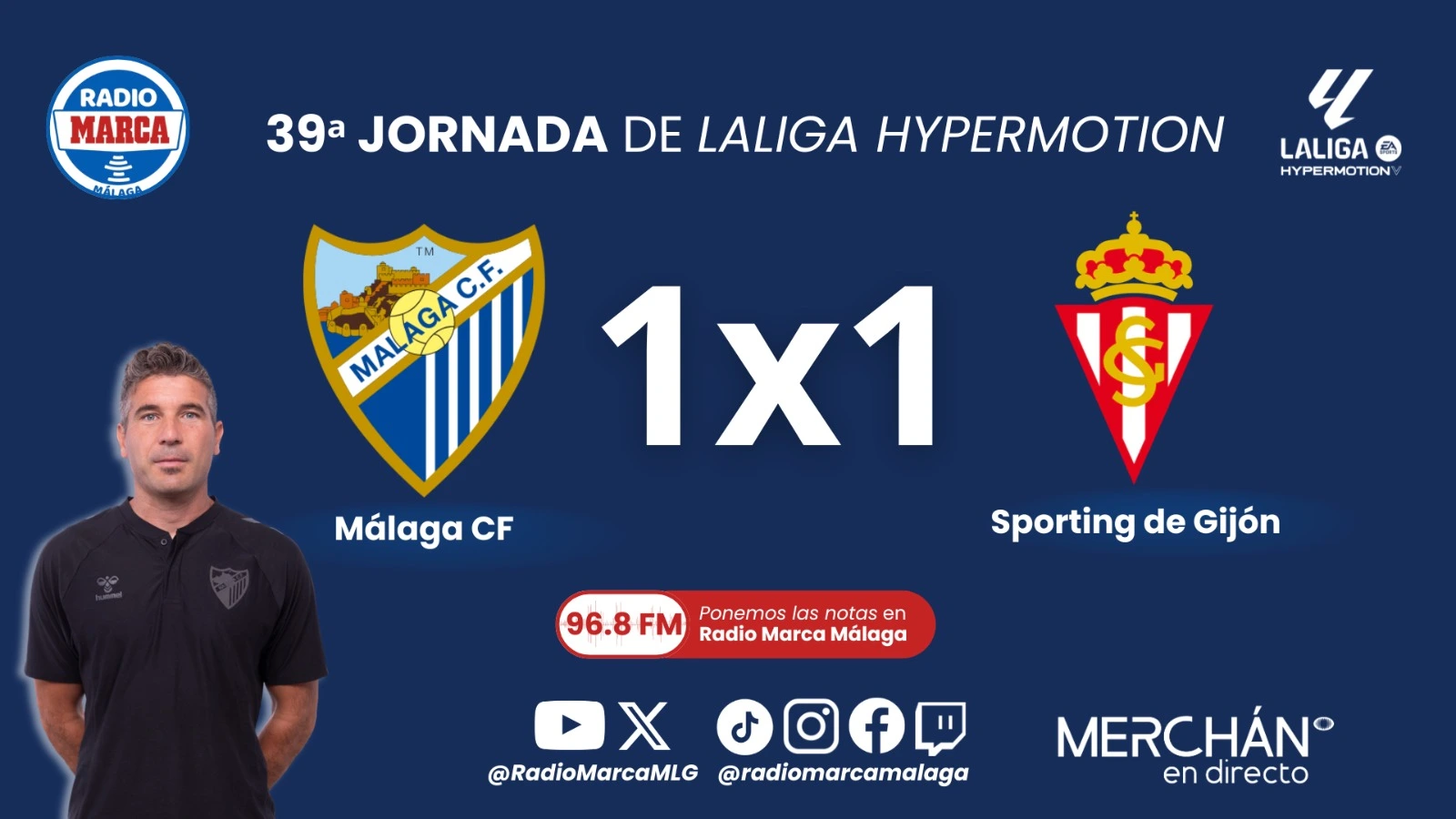 El 1x1 y las notas del Málaga CF - Real Sporting de Gijón