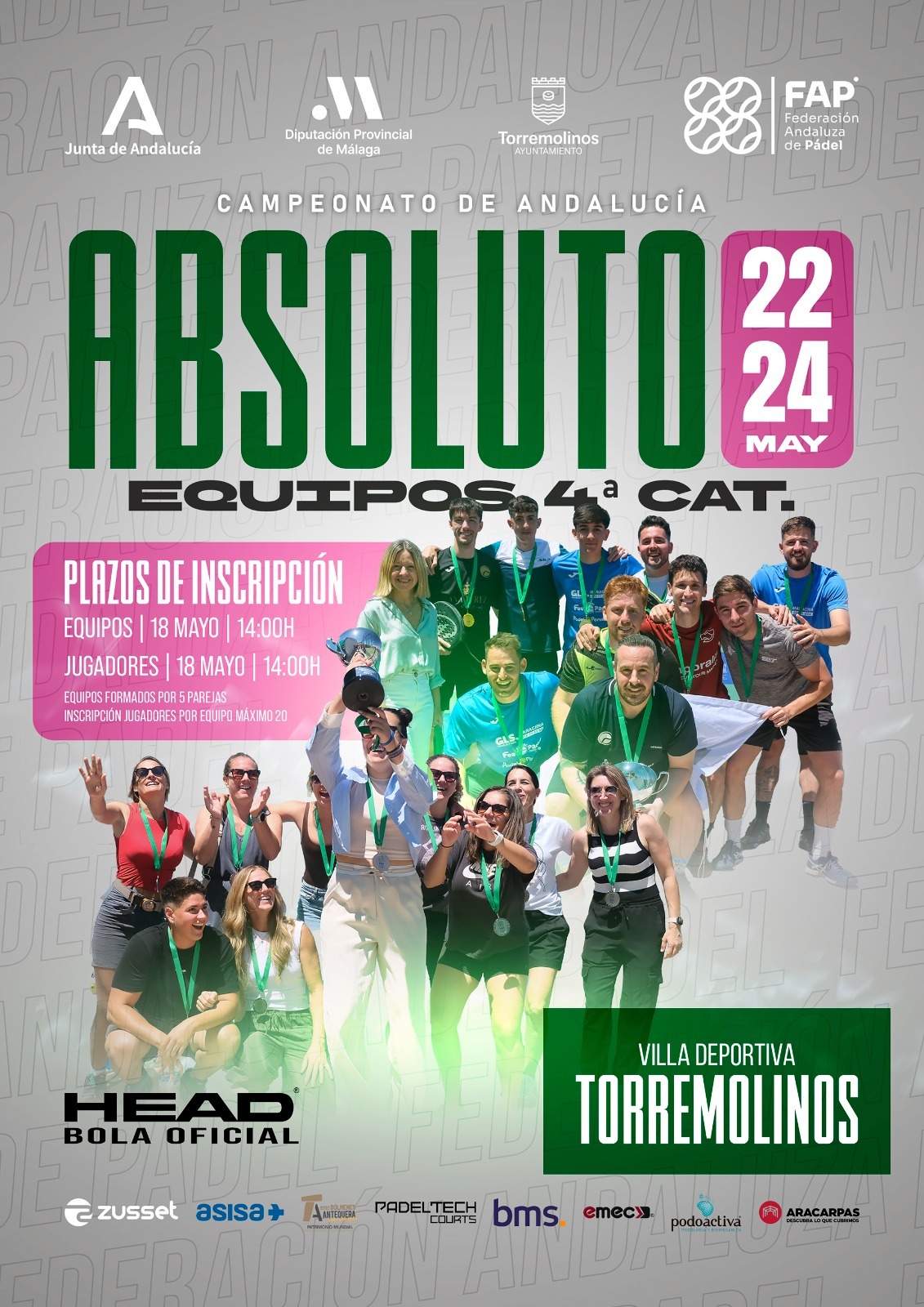 Torremolinos acoge este fin de semana el campeonato de Andalucía de pádel por equipos absoluto 2 35 - TORNEO PADEL ABSOLUTO TORREMOLINOS
