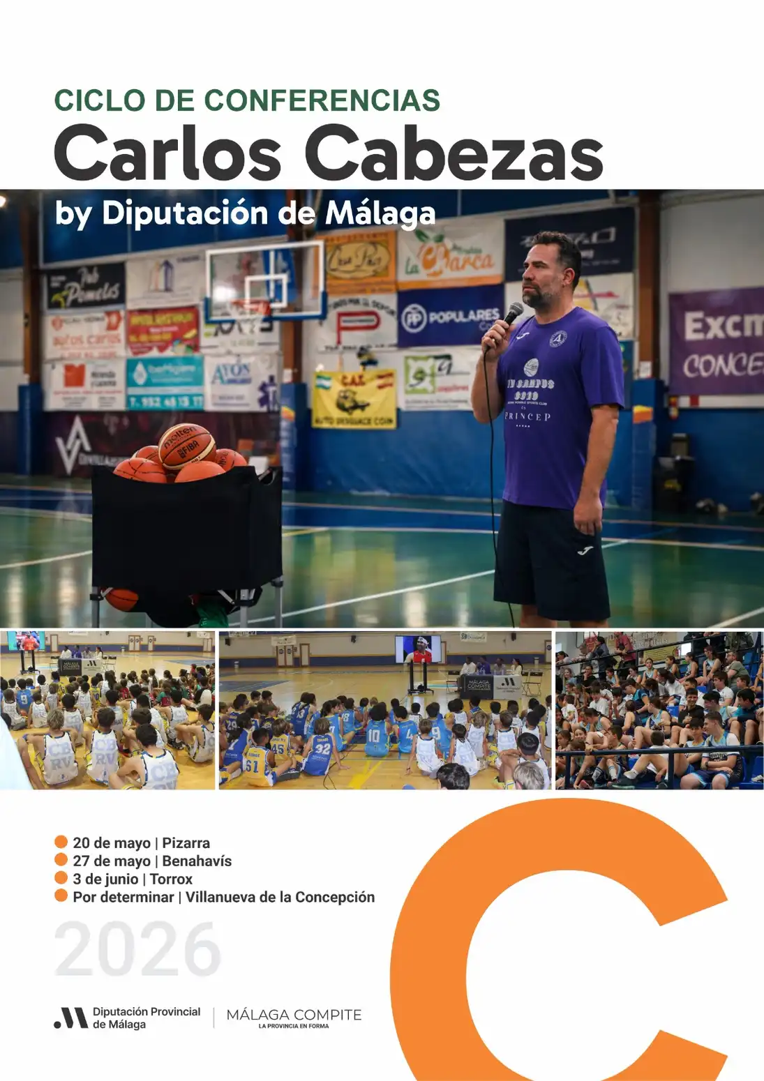 Más de 800 jóvenes deportistas malagueños asistirán a las conferencias sobre baloncesto y valores del deporte que ofrecerá Carlos Cabezas de la mano de la Diputación 2 6 - CARLOS CABEZAS CONFERENCIA