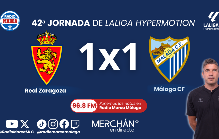 Este es el 1×1 y las notas del Málaga CF ante el Real Zaragoza