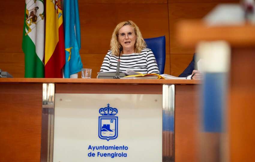 La alcaldesa Ana Mula durante un momento del Pleno de mayo