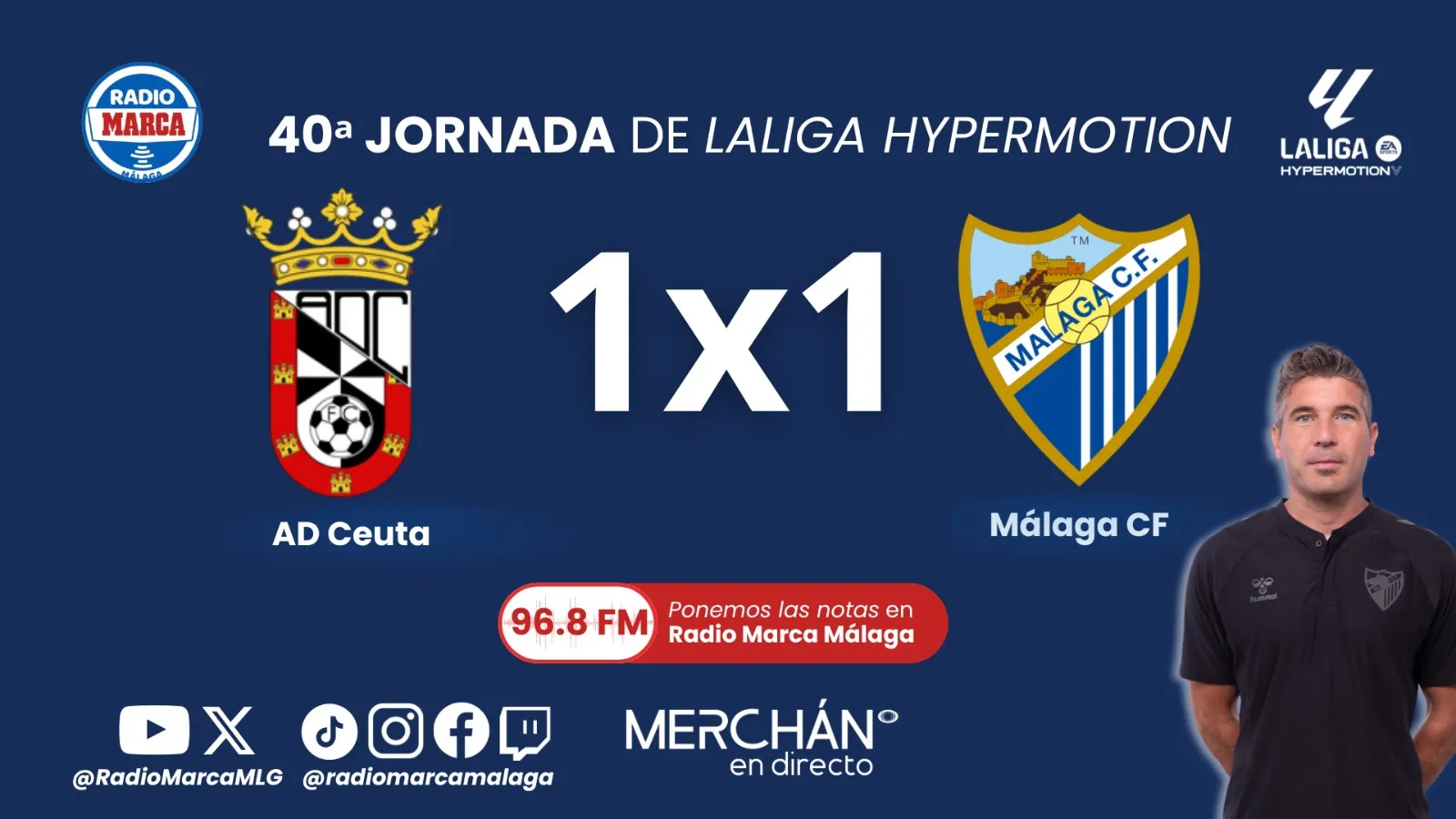 NOTAS Y 1X1 DEL CEUTA CONTRA EL MÁLAGA