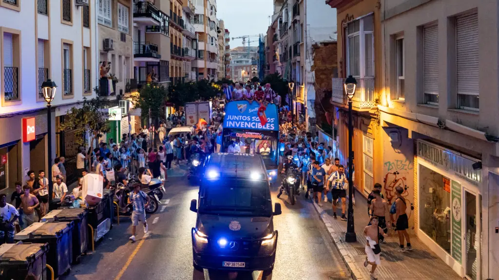 108. Autobus rua celebracion ascenso primera division malaga cf