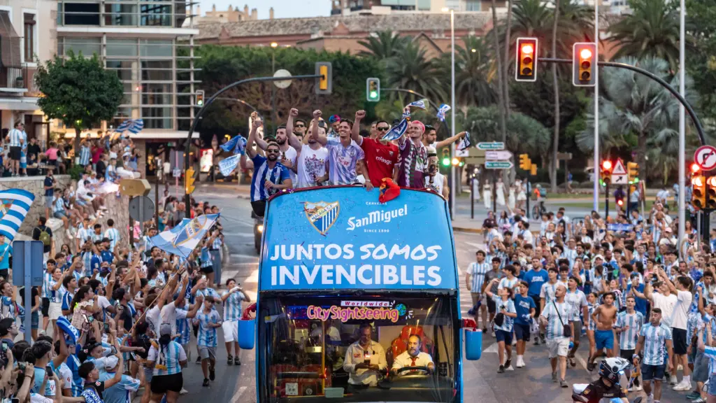 99. autobus malaga cf rua ascenso primera division