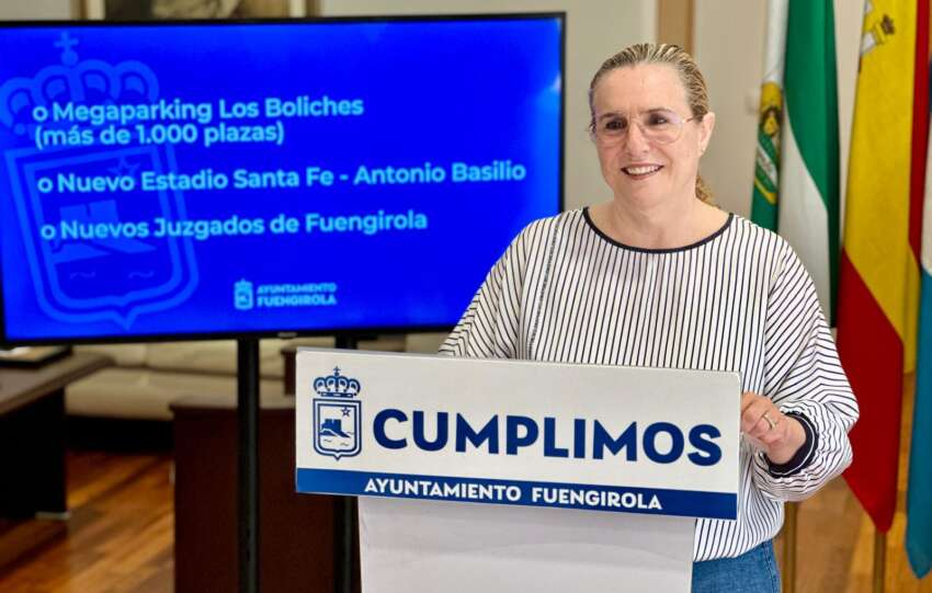 Ana Mula informa de los proyectos del Megaparking de Los Boliches el Nuevo Estadio Santa Fe y el Nuevo Juzgado de Fuengirola
