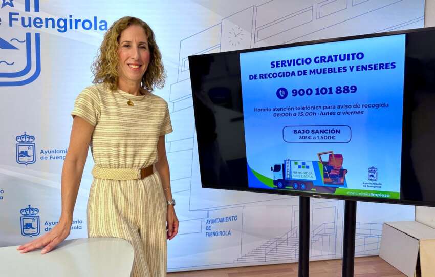 Carmen Diaz informa del servicio gratuitao recogida muebles y enseres