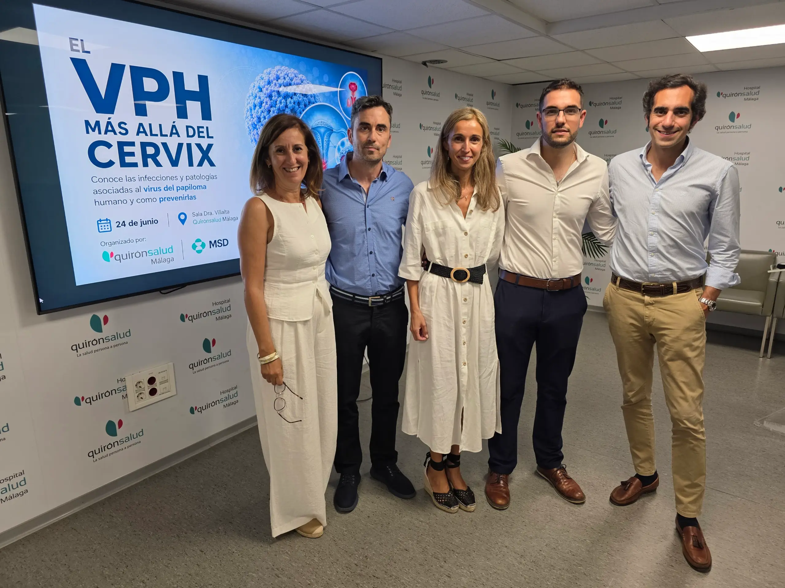 Jornada VPH. Izq. dcha. Dres. Pozuelo Bautista Martin Orlando Vilches y Orozco scaled