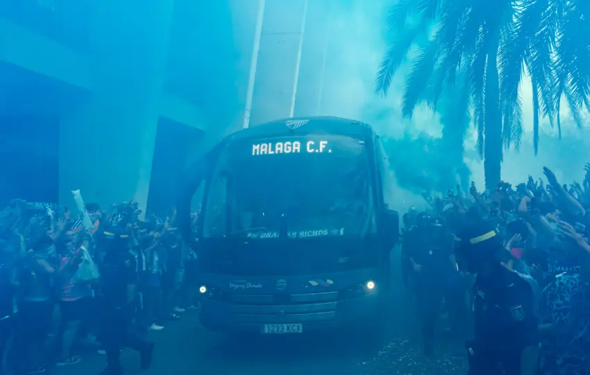 Recibimiento al autobús y DJ: así será la previa malaguista para la ida de la final del playoff en La Rosaleda